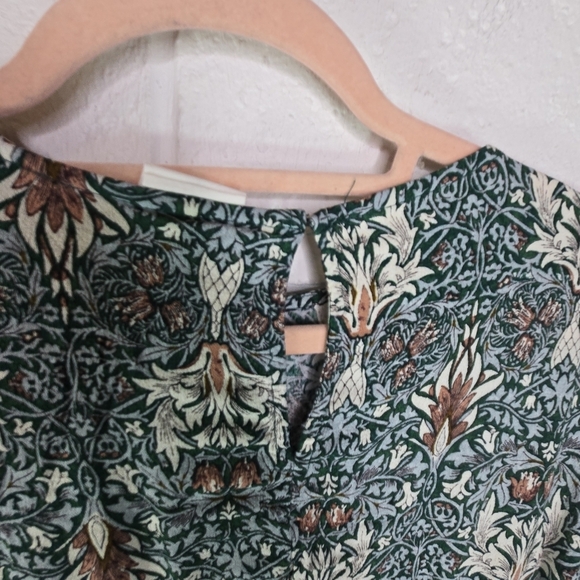 Morris & Co X H&M Art Nouveau Floral Print Long Sleeve Blouse - Picture 5 of 11